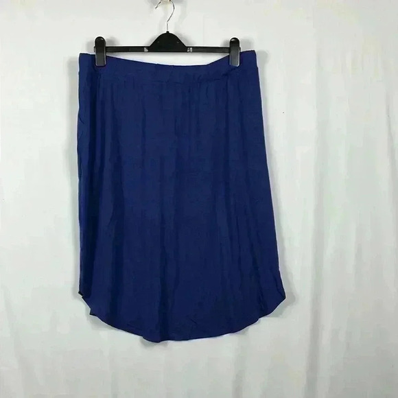 Zenana Women’s Skirt Navy Blue 3X  Drawstring Waist Tulip Hemline Pockets NWOT - Picture 2 of 9